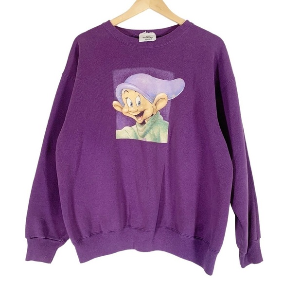 Vintage Disney Snow white Dopey Crew neck Sweatshirt Size Medium - Picture 1 of 7